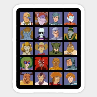 SilverHawks Characters. Quicksilver, Steelheart, Steelwill, Mon*Star, Hardware, Timestopper, Yes-Man, Smiley and many more! Sticker